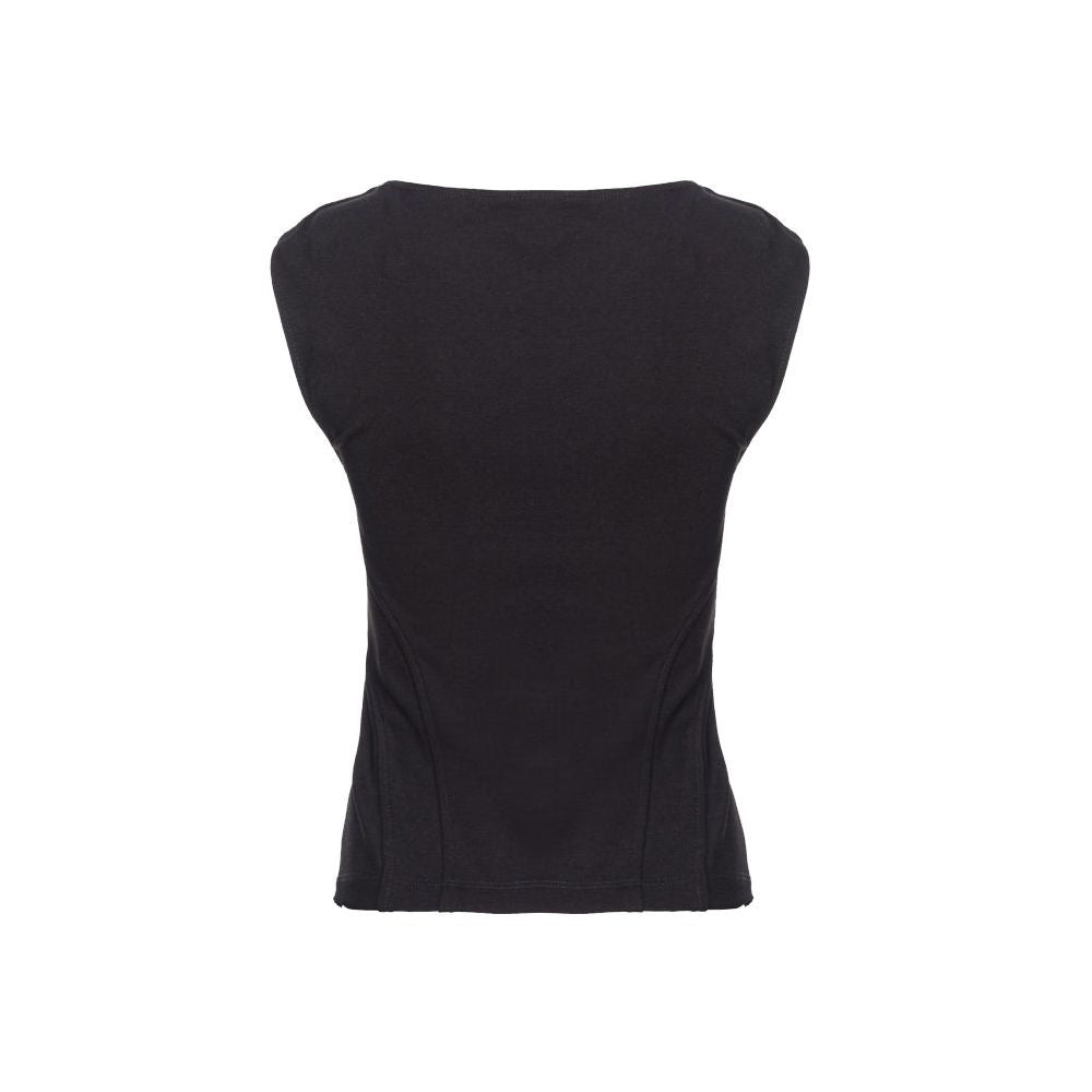 PINKO Black Nylon T-Shirt