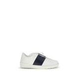 Valentino Garavani Blue Calf Leather Bos Taurus Low Top Sneakers