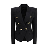 Balmain Black Wool Oves Aries Blazer
