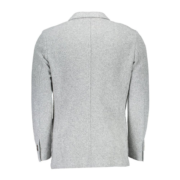 Gant Gray Polyester And Wool Blazer