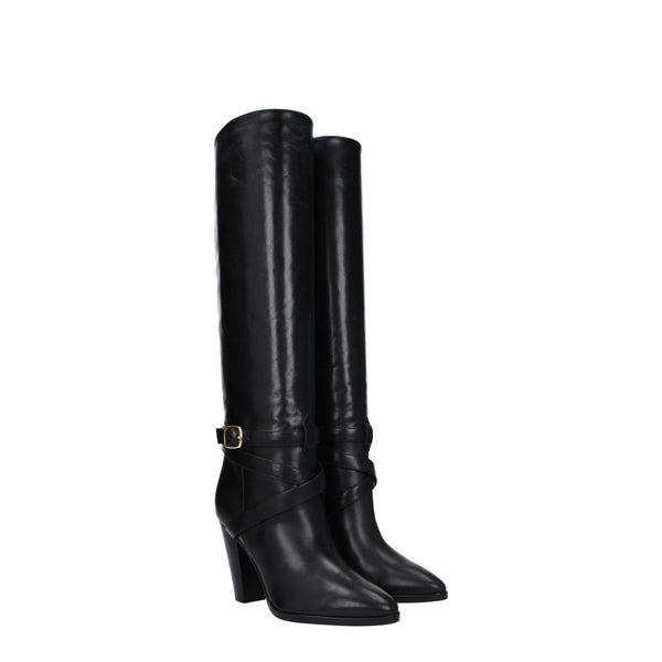 Celine Black Leather Boots