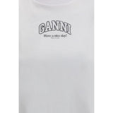 Ganni White Cotton T-Shirt