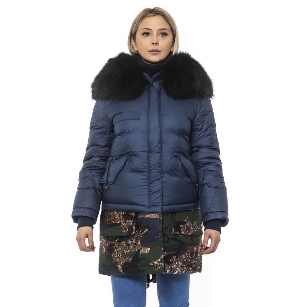 Mr&Mrs Italy Blue Polyester Women's Jacket