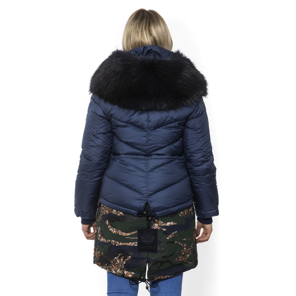 Mr&Mrs Italy Blue Polyester Women's Jacket