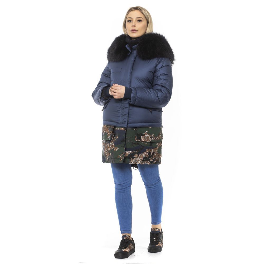 Mr&Mrs Italy Blue Polyester Women's Jacket