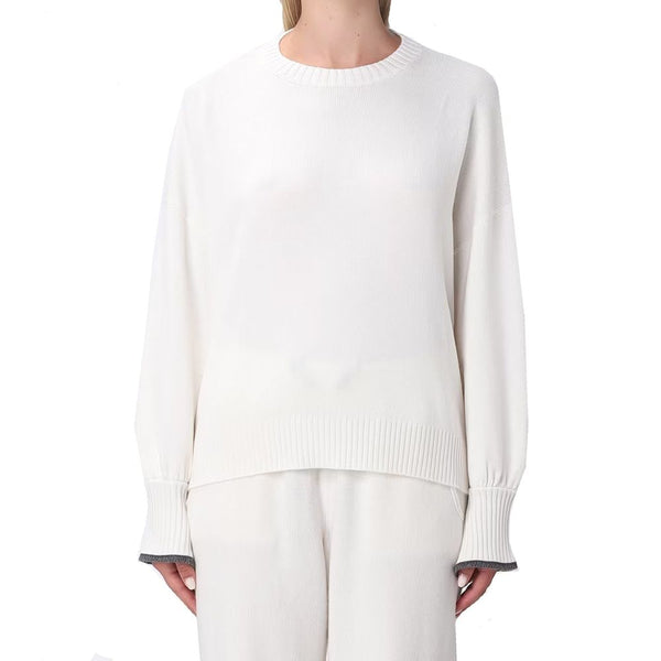 Brunello Cucinelli White Cashmere Cashmere Sweater