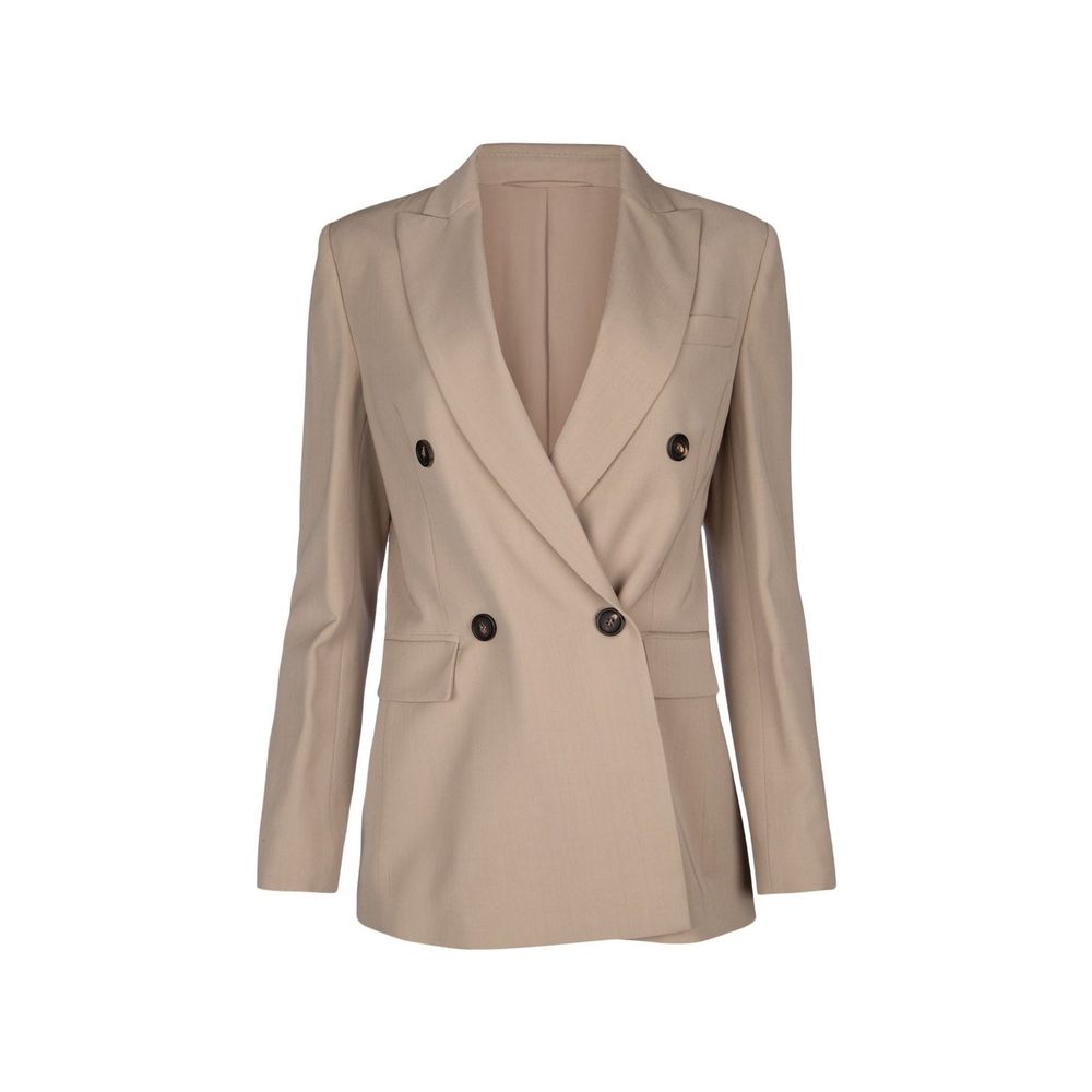 Brunello Cucinelli Beige Virgin Wool Blazer