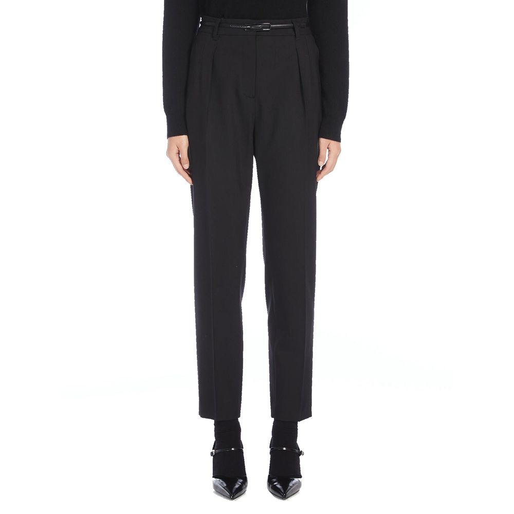 Max Mara Black Elastane Pants