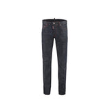 Dsquared² Blue Cotton Straight-Leg Jeans