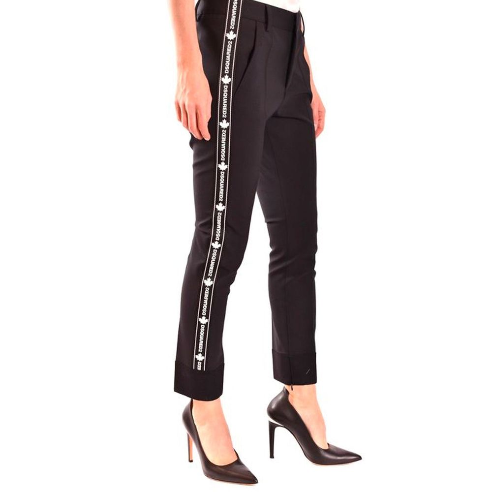 Dsquared² Black Wool Dress Pants