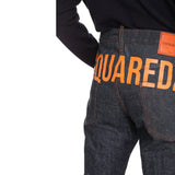Dsquared² Blue Cotton Straight-Leg Jeans
