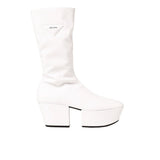 Prada White Polyethylene Lace-Up Boots