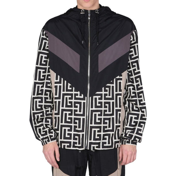 Balmain Black Nylon Shell Jacket