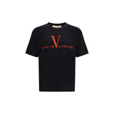 Valentino Garavani Black Cotton T-Shirt