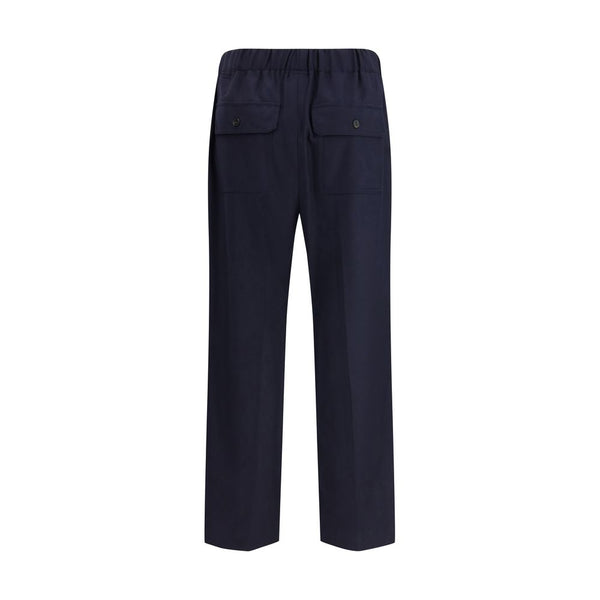 Max Mara Blue Wool Casual Pants