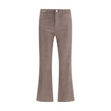 L'Agence Beige Cotton High-Waisted Jean