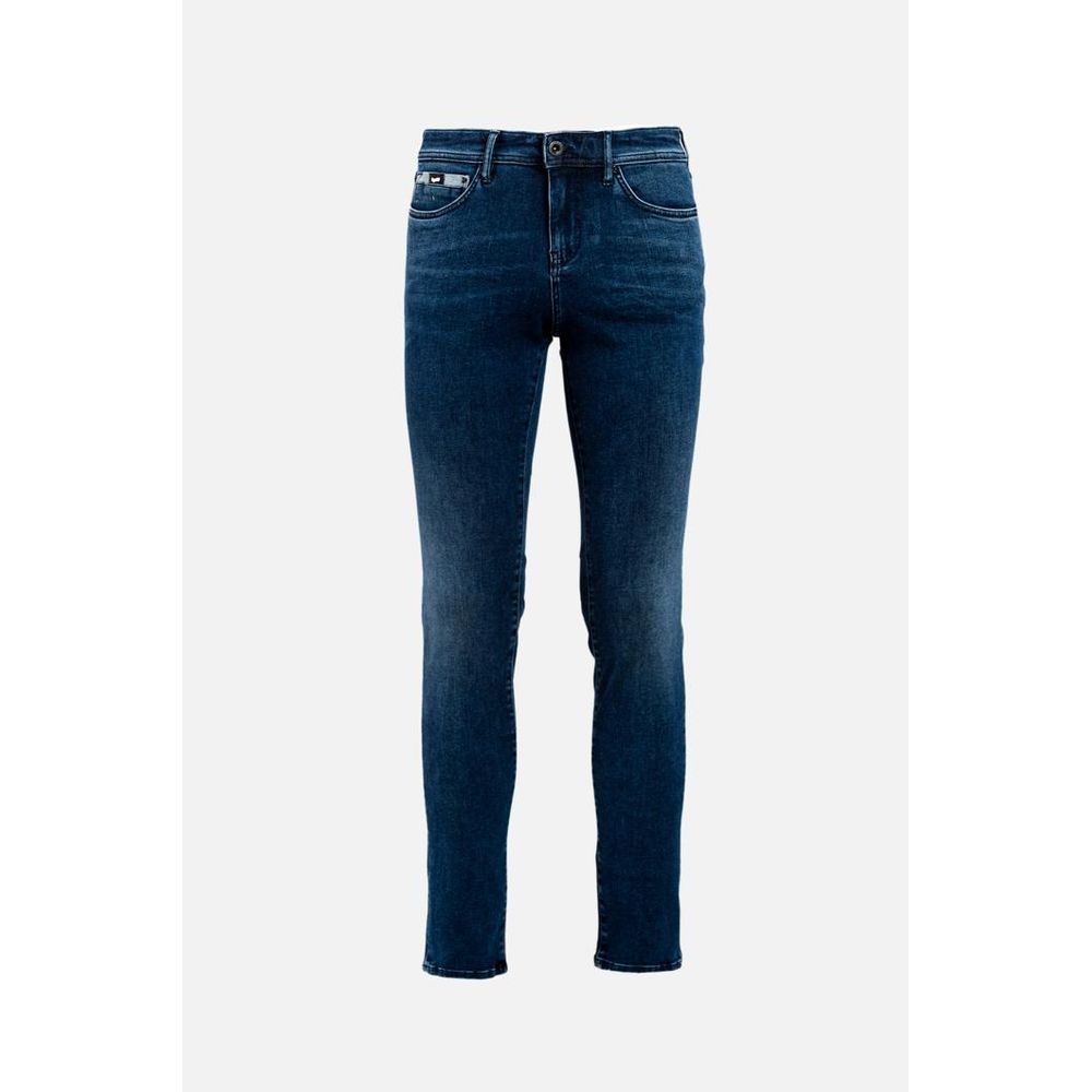 Gas Blue Cotton Skinny Jeans