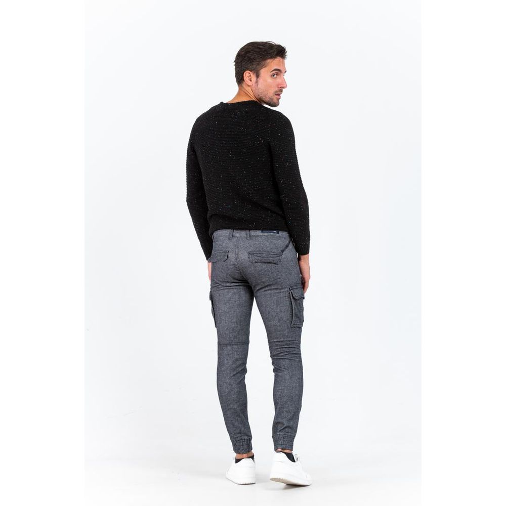 Gas Gray Cotton Cargo Pants