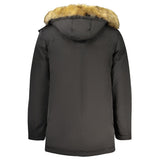 Guess Jeans Black Polyester Mens Jacket