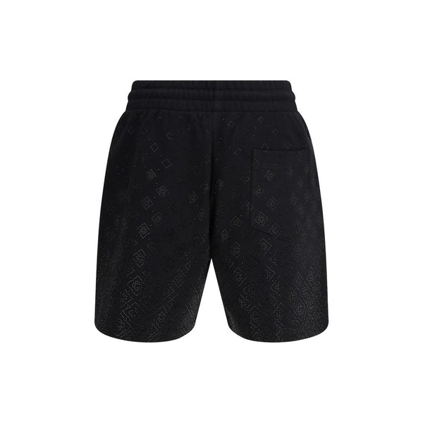Casablanca Black Cotton Bermuda Shorts