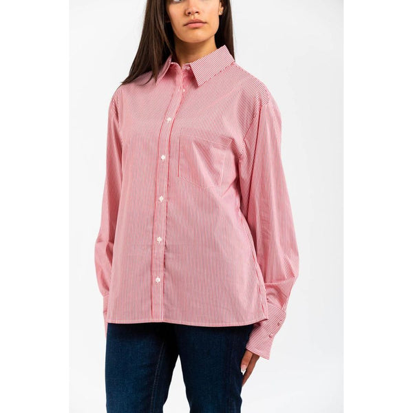 Gas Red Cotton Pattern Shirt