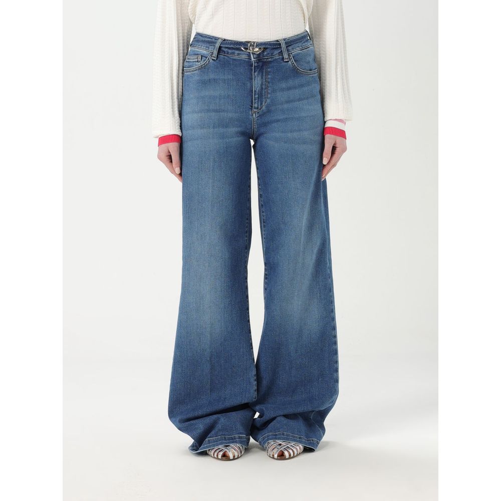 Liu Jo Blue Cotton Flared Jeans