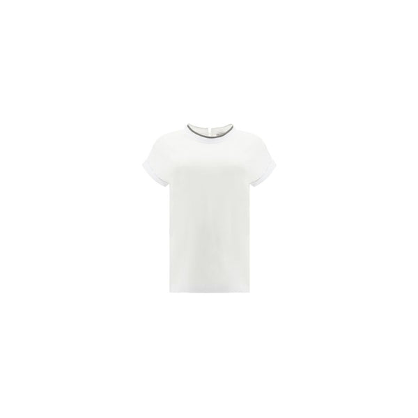 Brunello Cucinelli White Elastane T-Shirt