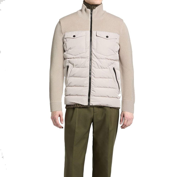 Herno Beige Virgin Wool Shell Jacket