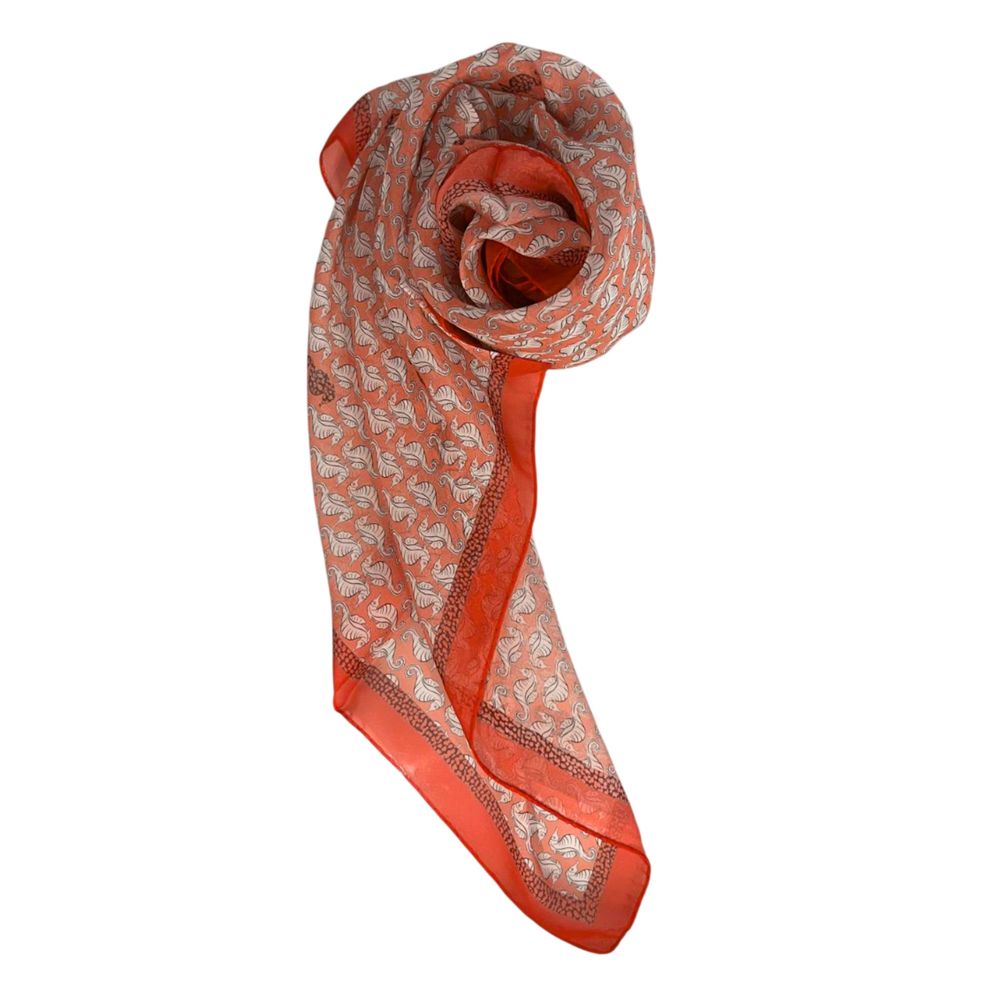 Borbonese Red Silk Women Scarf