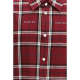 Gucci Red Cotton Pattern Shirt