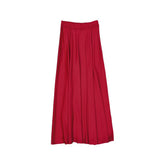 Herno Red Acetate Midi Skirt