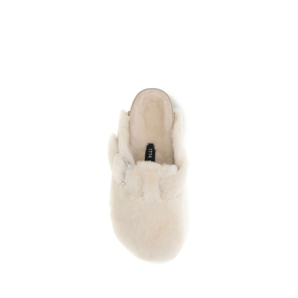 BIRKENSTOCK 1774 Cream Fur Mules