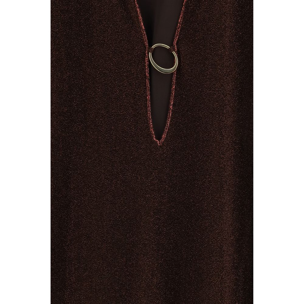 Oséree Brown Polyamide Casual Dress