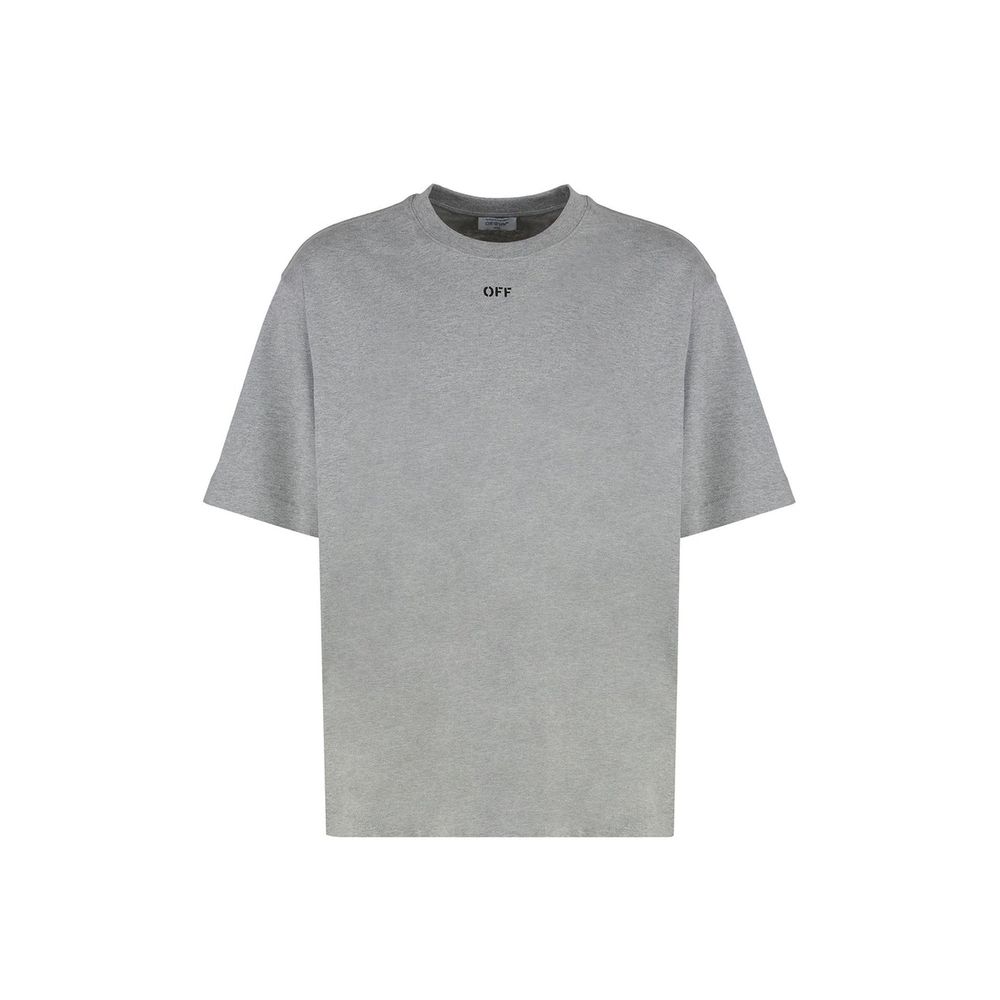 Off-White Gray Cotton T-Shirt
