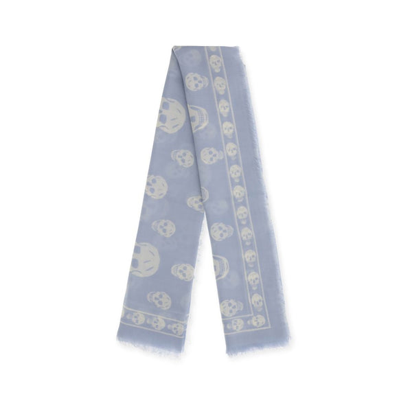 Alexander McQueen Light Blue Modal Scarf