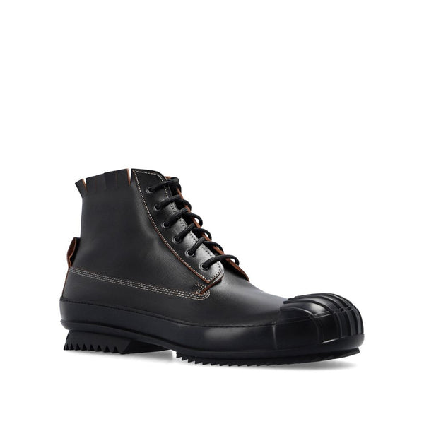 Maison Margiela Black Calfskin Lace-Up Boots
