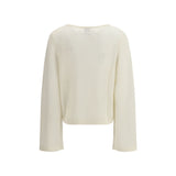 Allude White Wool Sweatshirt