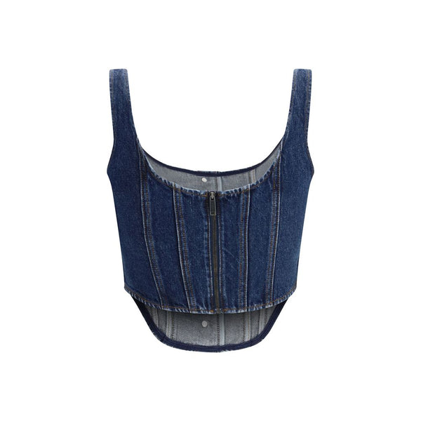 Self-Portrait Blue Cotton Top