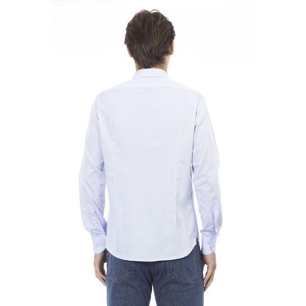 Baldinini Trend Blue Cotton Long Sleeve T-Shirt