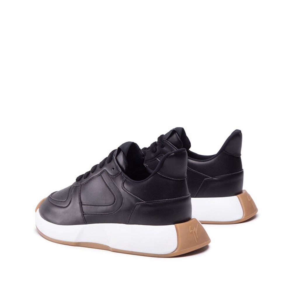 Giuseppe Zanotti Black Calfskin Low Top Sneakers