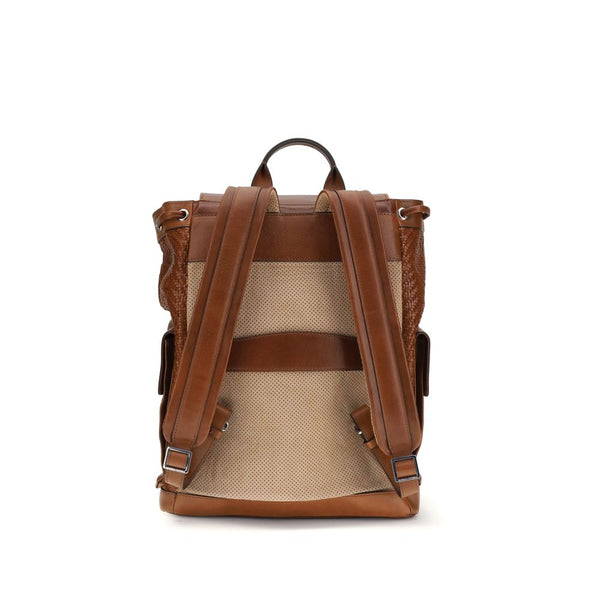 Brunello Cucinelli Brown Calf Leather Bos Taurus Backpack