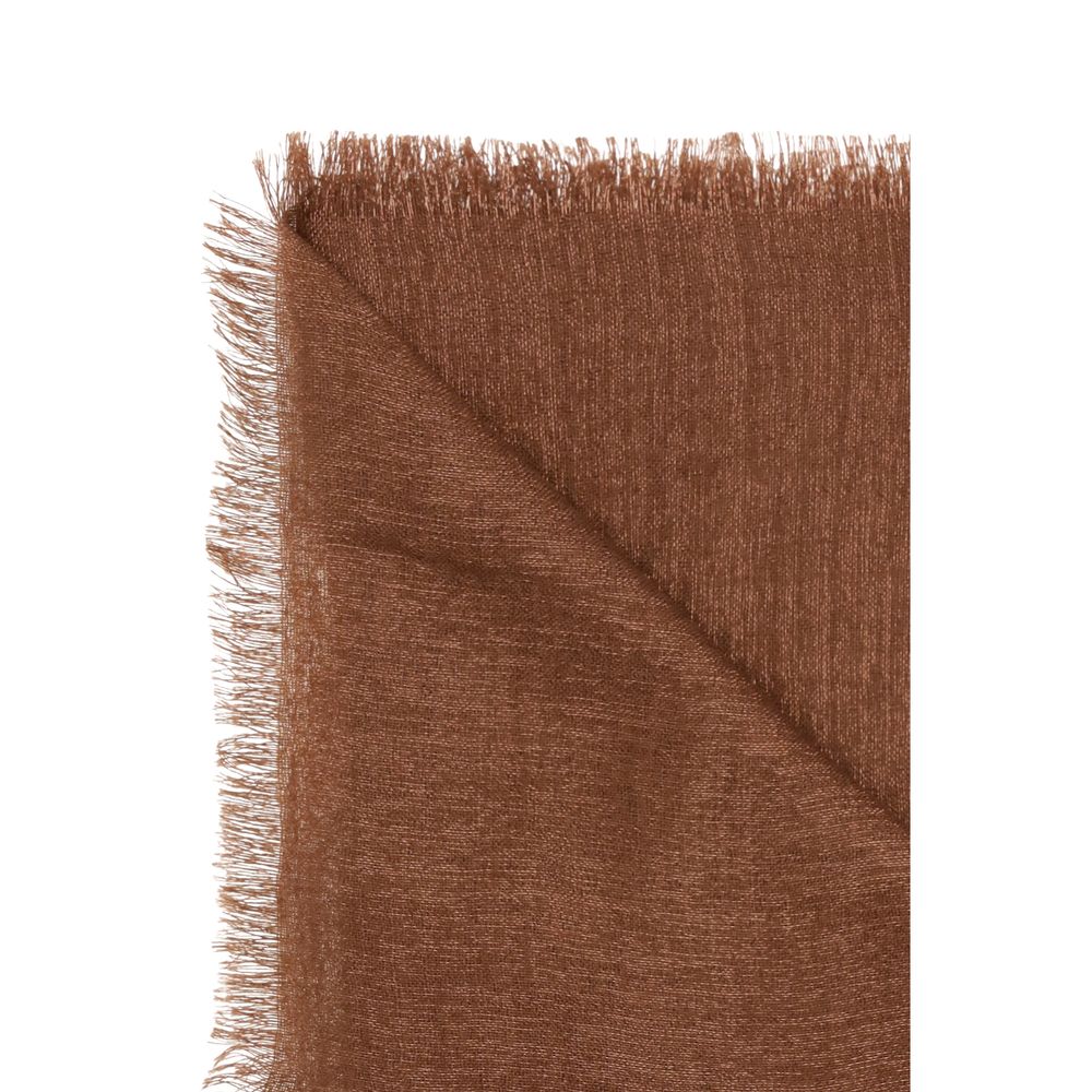 Brunello Cucinelli Brown Cashmere Scarf