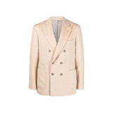 Brunello Cucinelli Beige Wool Full-Length Jacket