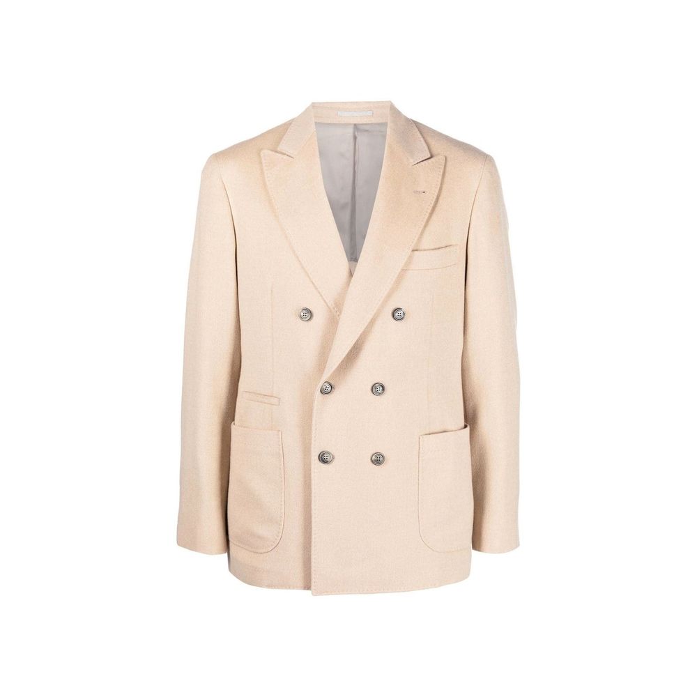 Brunello Cucinelli Beige Wool Full-Length Jacket