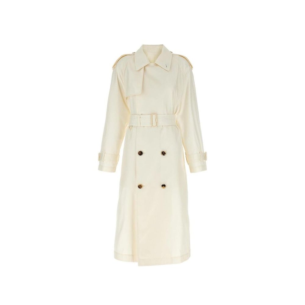 Burberry White Silk Coat