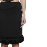 Saint Laurent Black Silk Long Skirt