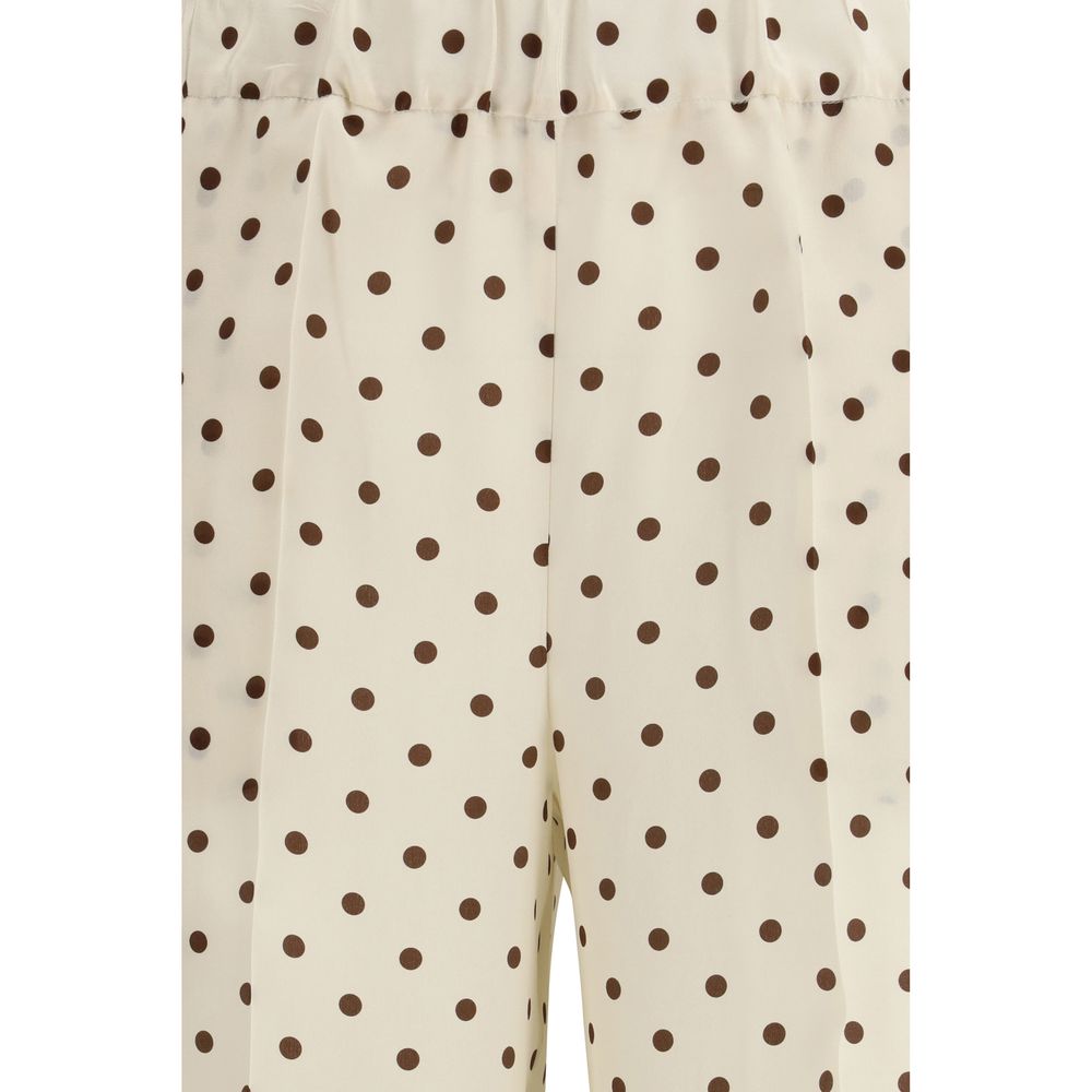 P.A.R.O.S.H. Beige Silk Casual Pants