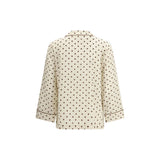 P.A.R.O.S.H. Beige Silk Pattern Shirt