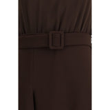 P.A.R.O.S.H. Brown Polyester Casual Dress