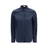 Brunello Cucinelli Blue Cotton Dress Shirt